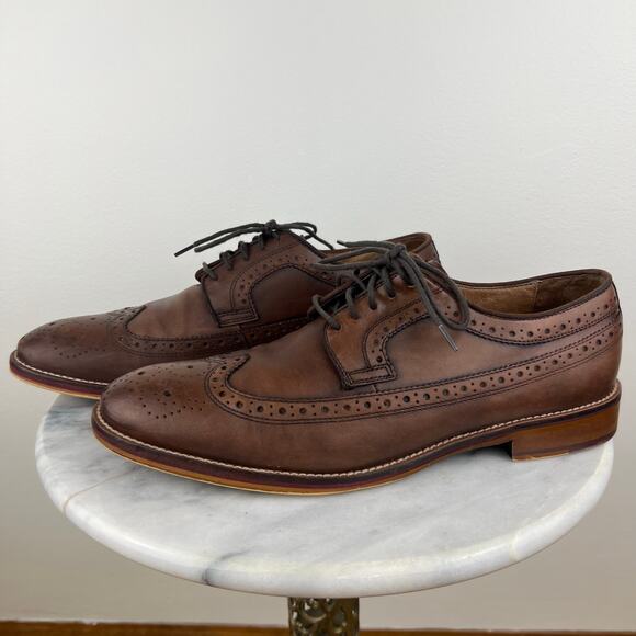 Johnston & Murphy Men\'s 20-2233 Conard Mahogany Wing Tip Oxford Dress Shoe 10.5 main image 9
